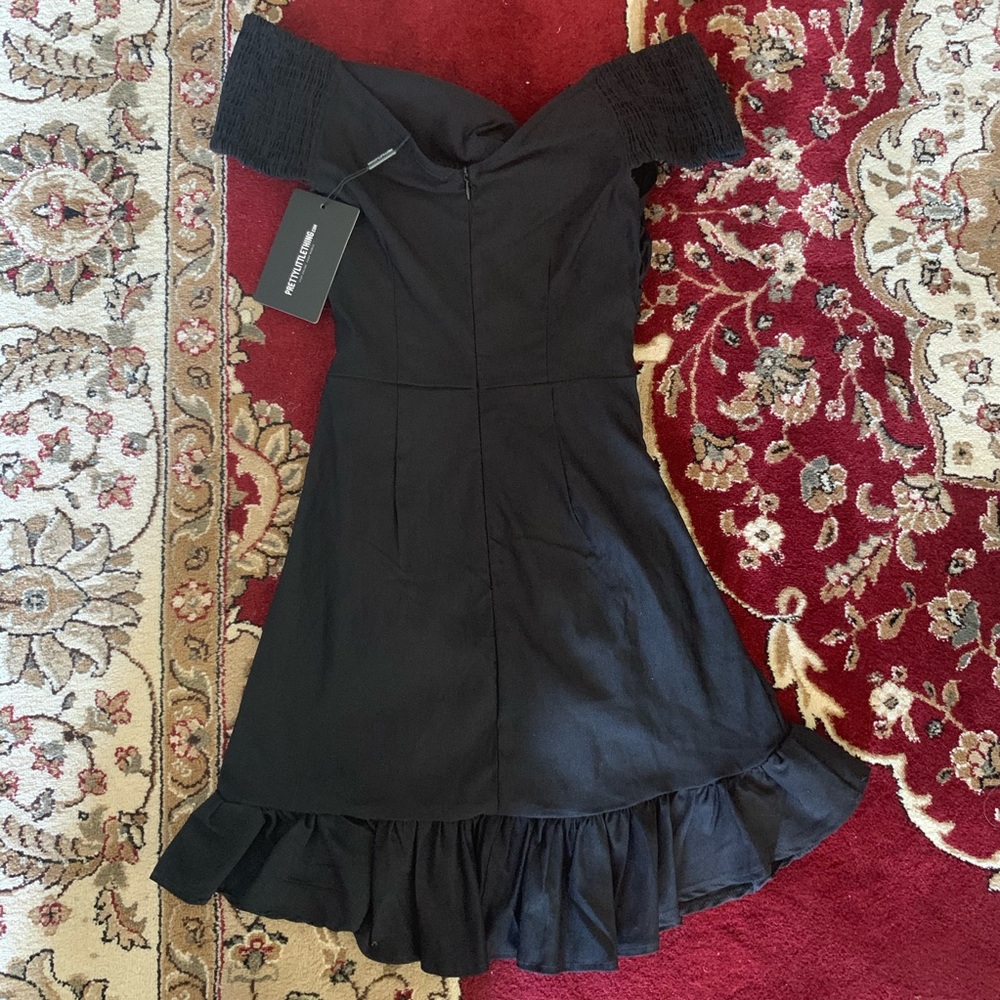 Pretty Little Thing Black Bardot Dress - Picture 3 of 5